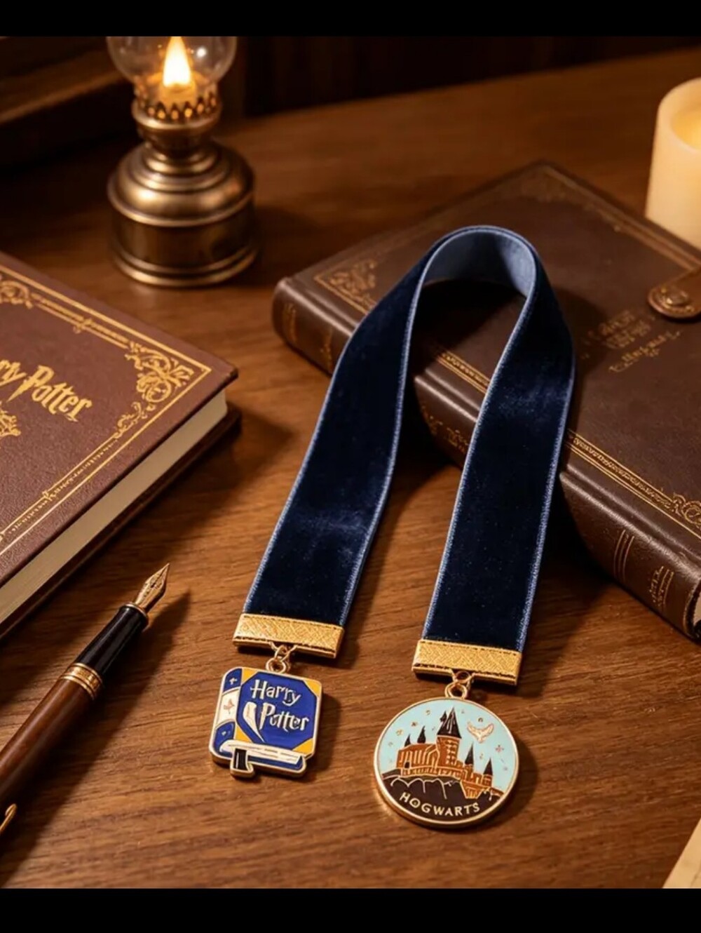 2/10🍀 Harry Potter Velvet Ribbon Bookmarks Chocolate Frog/Hogwarts Page Marker